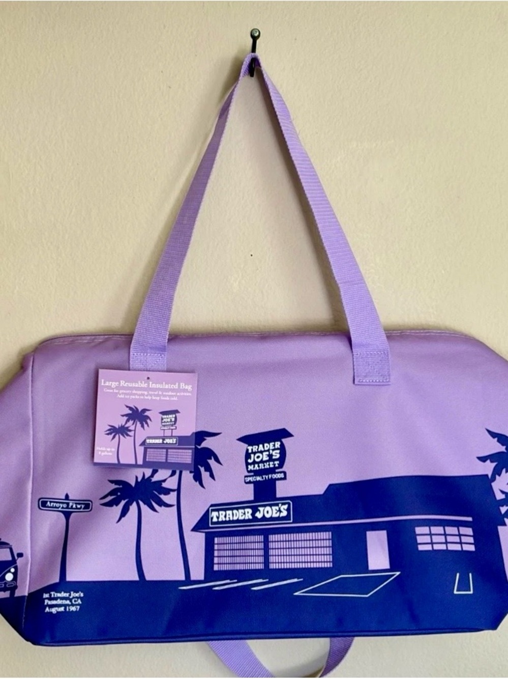 Trader Joe's Large Reusable Insulated Bag - Lavender